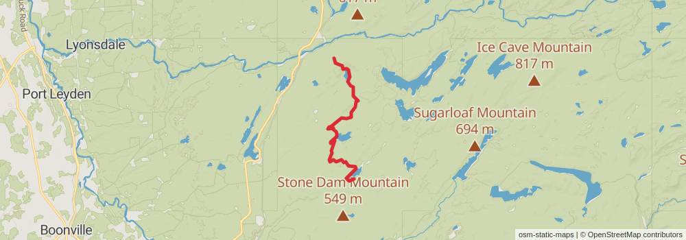 American Perimeter Trail - New York to Maine stage 27 Map