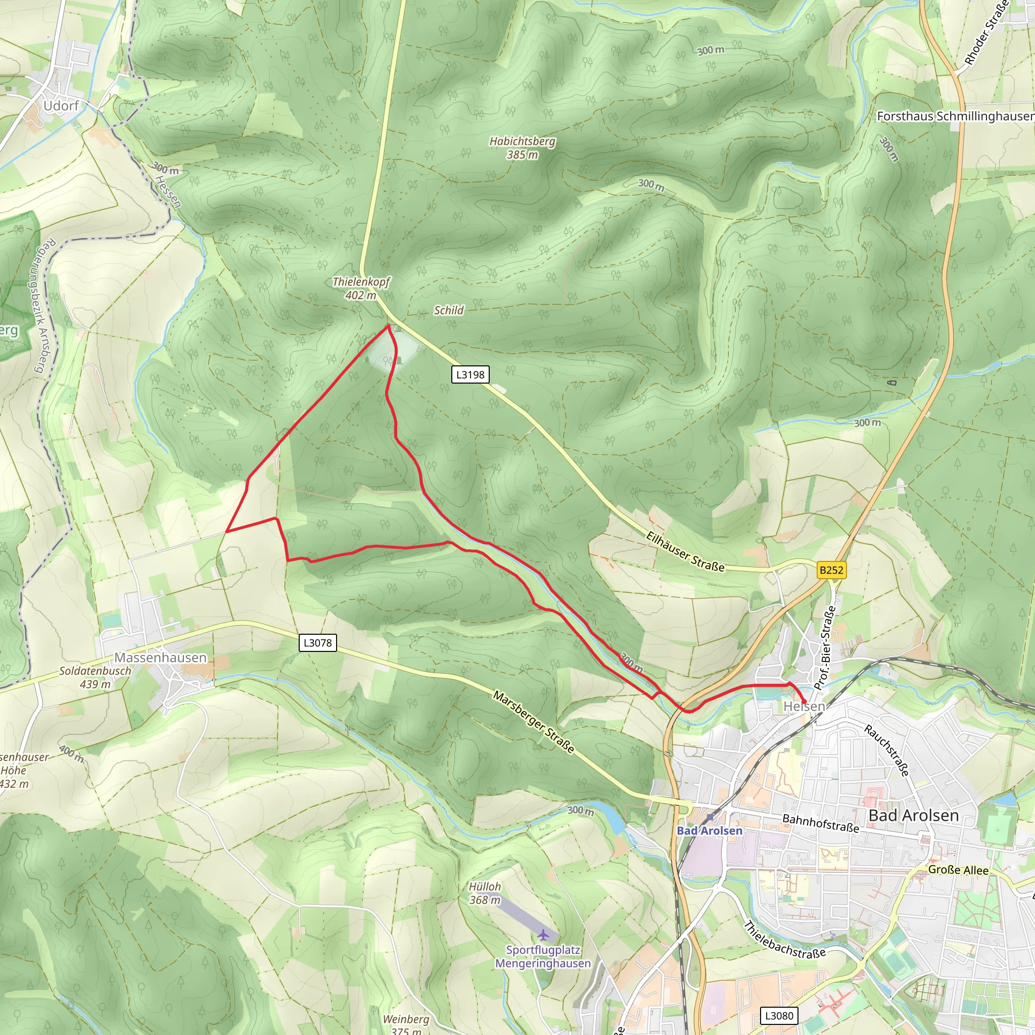 Bad Arolsen Wanderweg mobile static map
