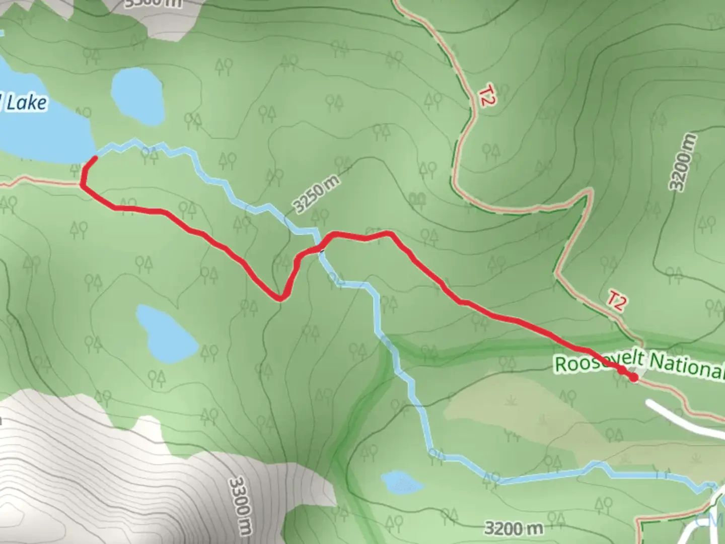 An image depicting the trail Mitchell Lake Trail and its surrounding area.