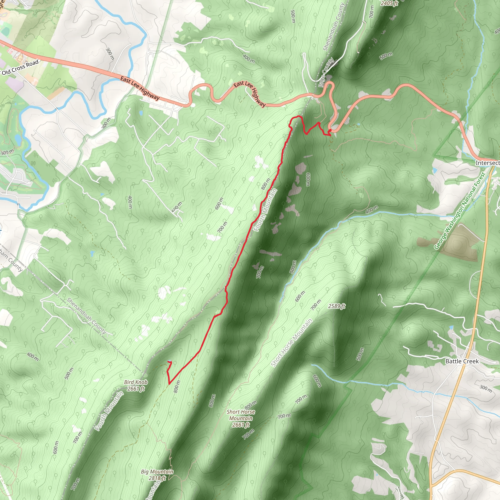 Emerald Pond Trail mobile static map