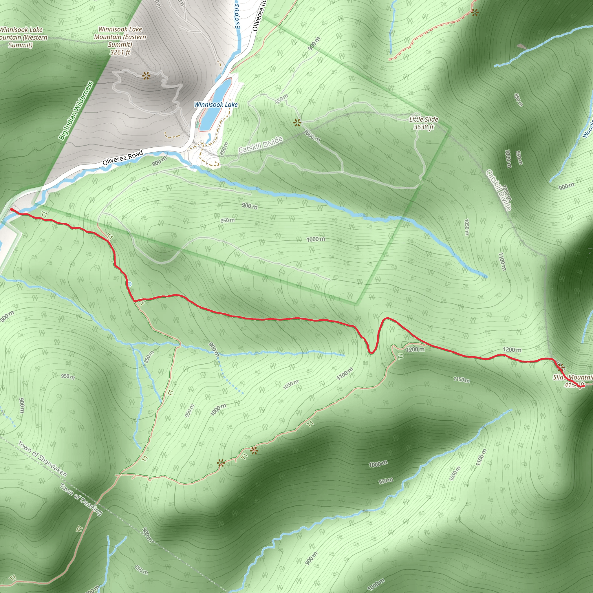Wittenberg - Cornell - Slide Trail mobile static map