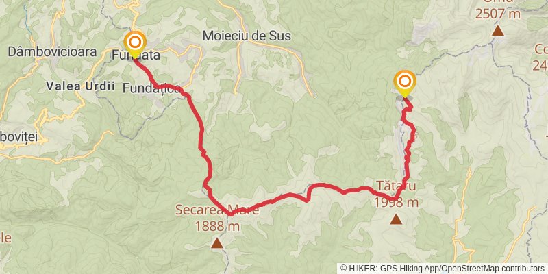 Trans Carpathian Hike stage 98 Map