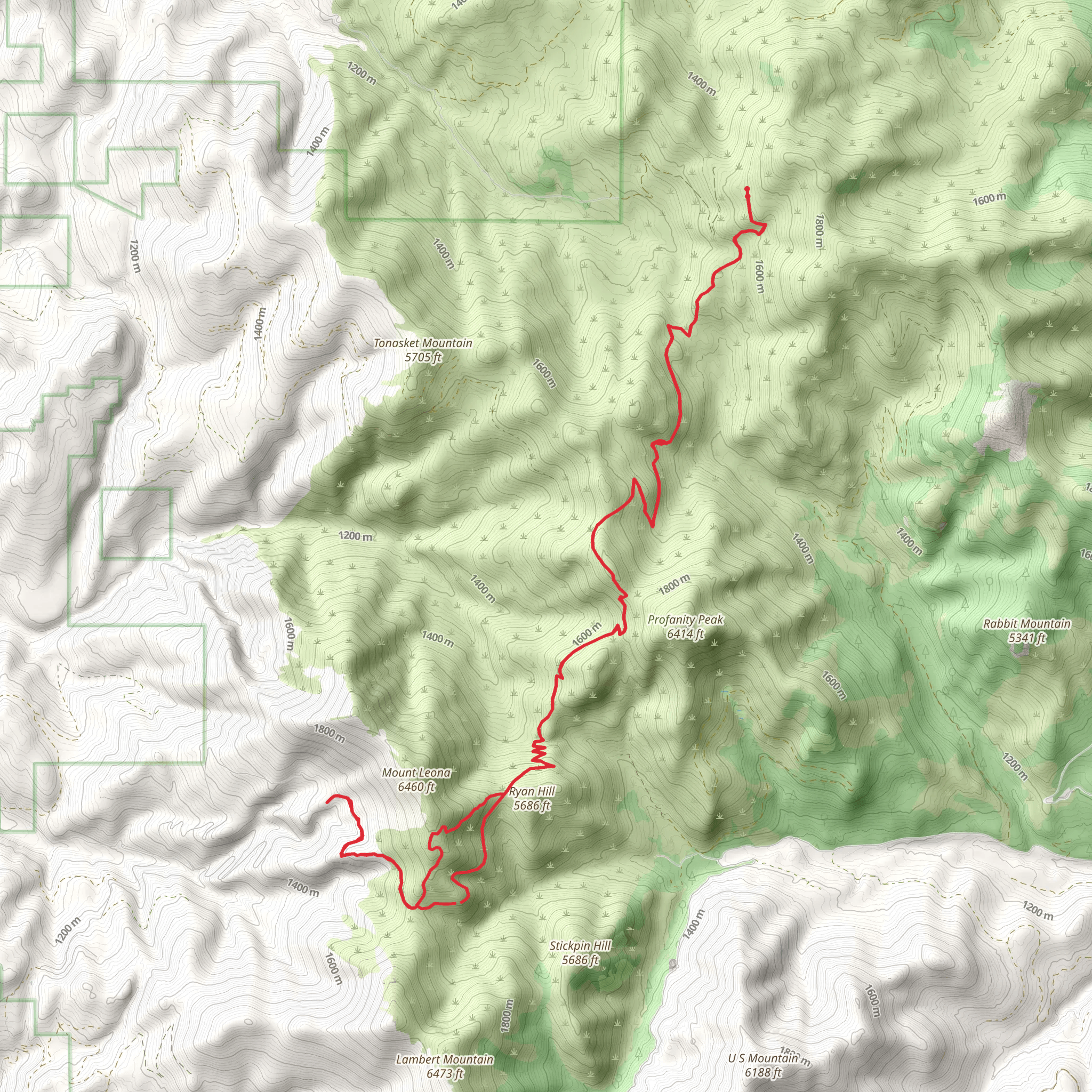 Leona Loop Trail mobile static map
