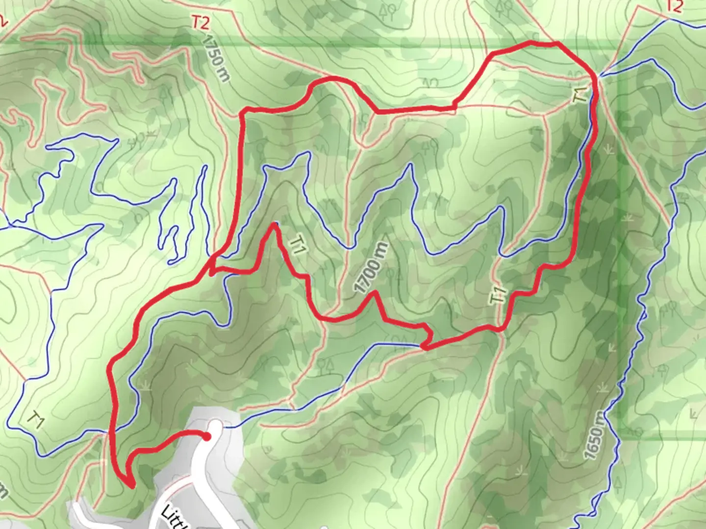 An image depicting the trail Terrace Hills Ridge Trail and Avenue Ridge Trail and its surrounding area.