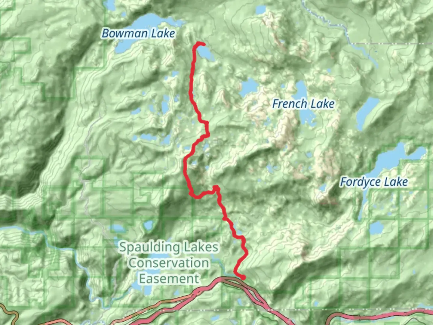 An image depicting the trail Sawmill Lake via Grouse Ridge Trail and its surrounding area.