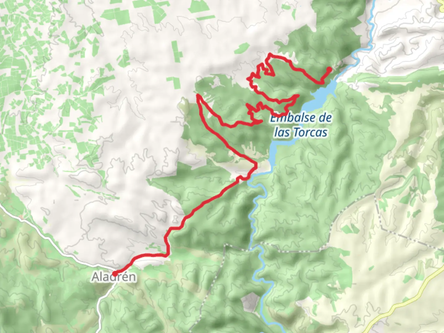 An image depicting the trail Aladrén - House of the Pantanero PR Z 141 and its surrounding area.