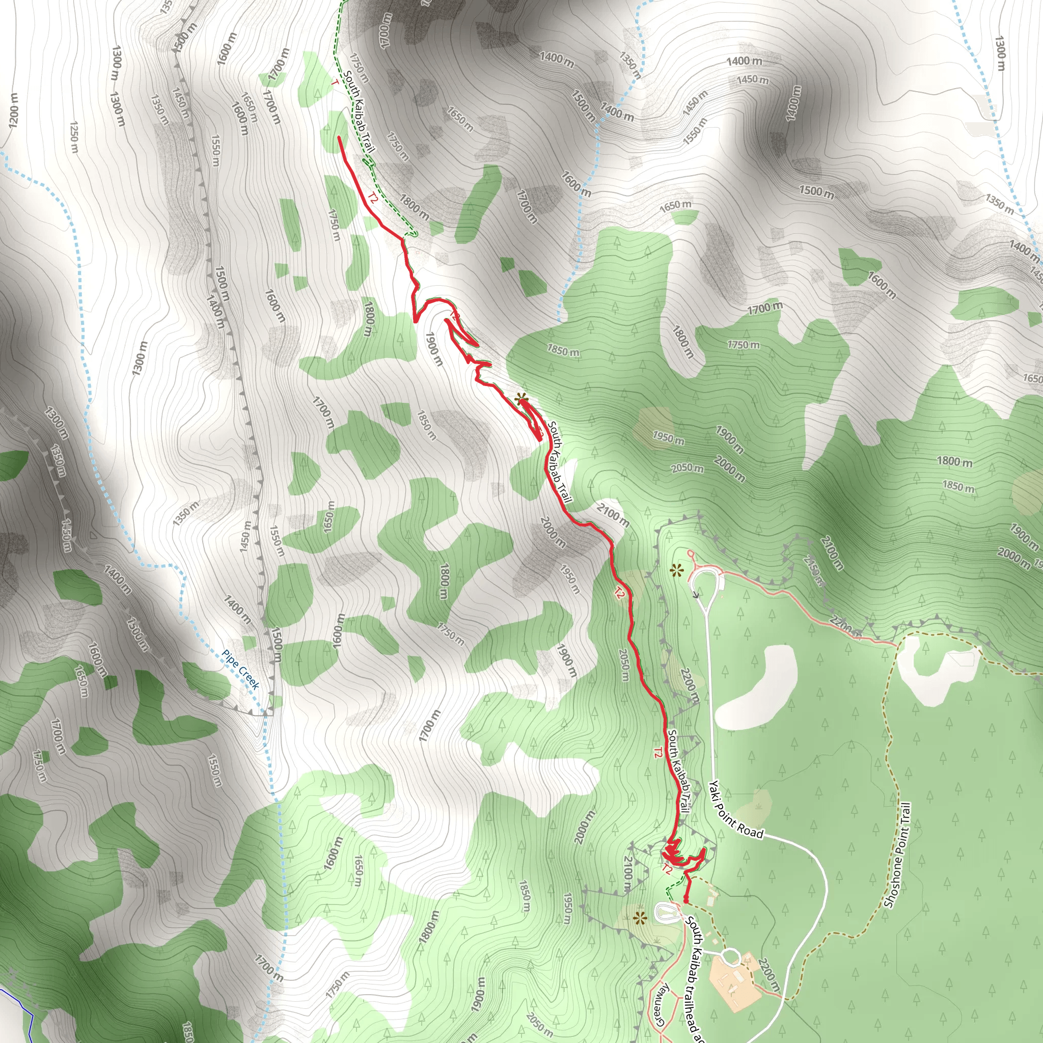 Cedar Ridge via Arizona Trail mobile static map