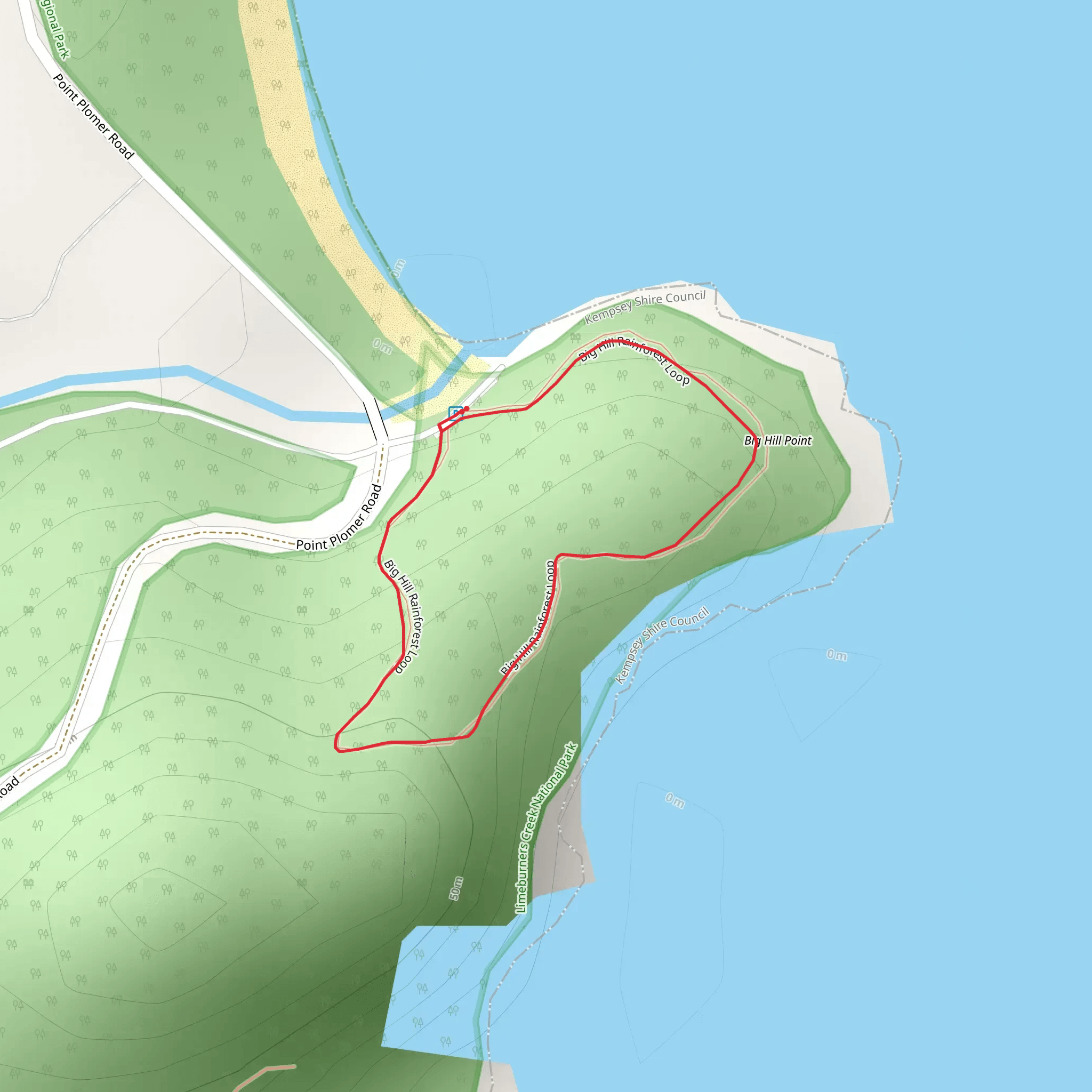 Big Hill Rainforest Track mobile static map