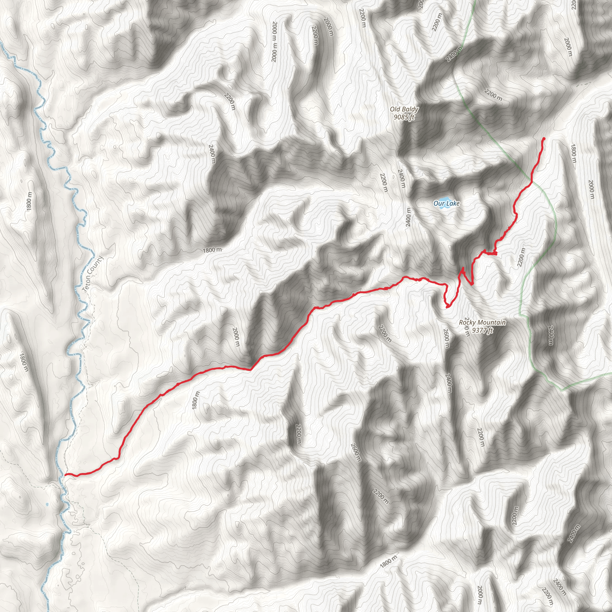 Headquarters Creek Trail mobile static map