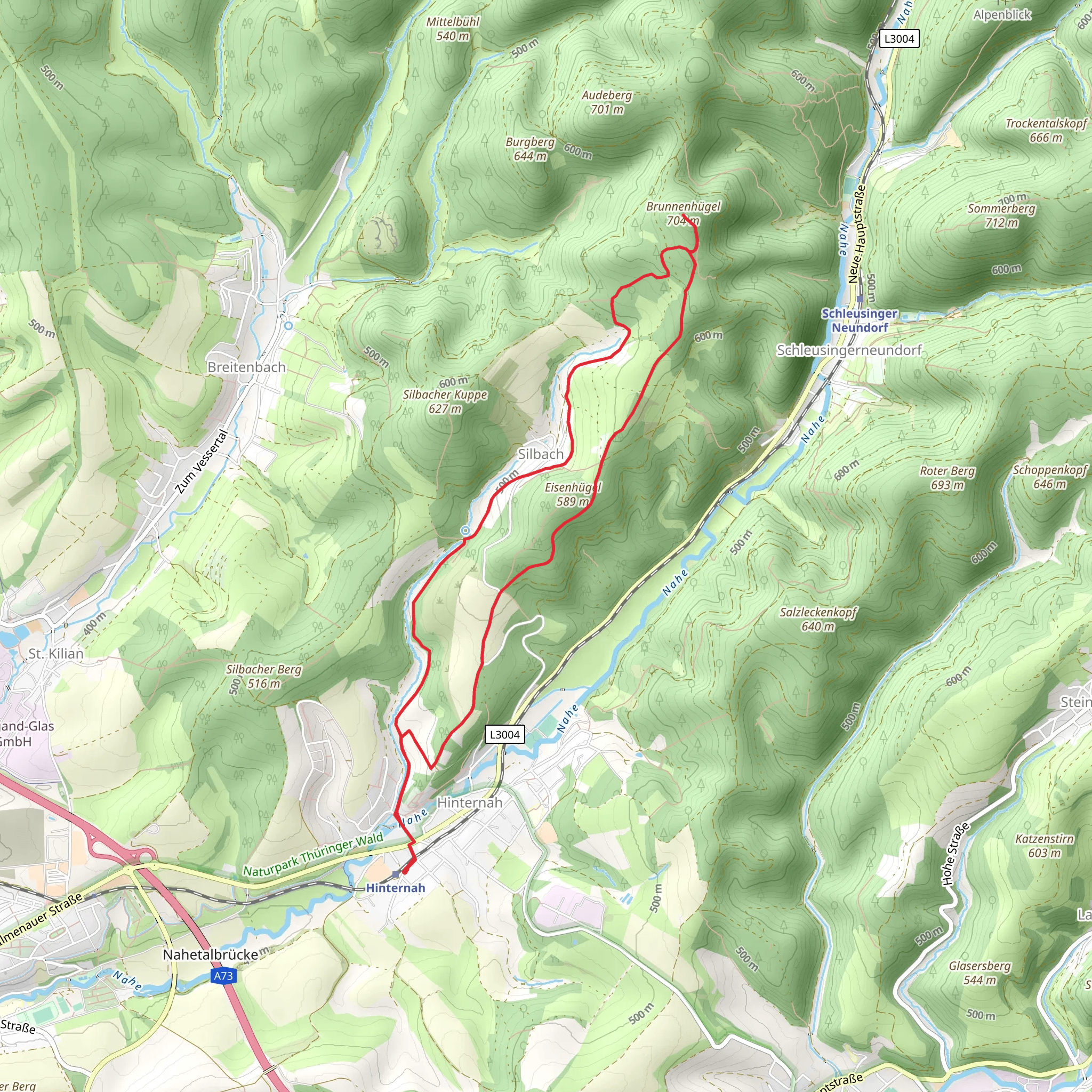 Eisenhügel and Brunnhugel Loop via Hinternah mobile static map