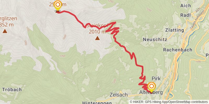 Alpe - Adria Trail spur 2 Map