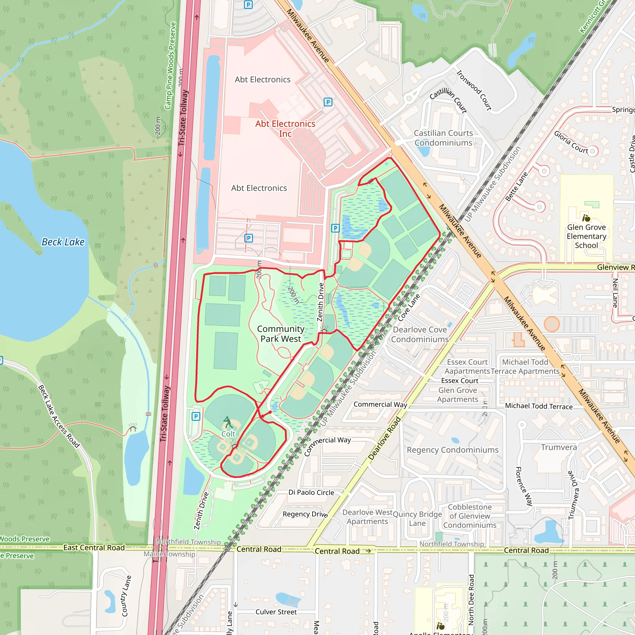 Community Park West Loop mobile static map
