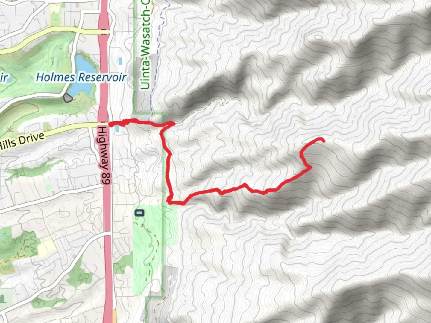 An image depicting the trail Adams Canyon Trail and Web Canyon Trail and its surrounding area.