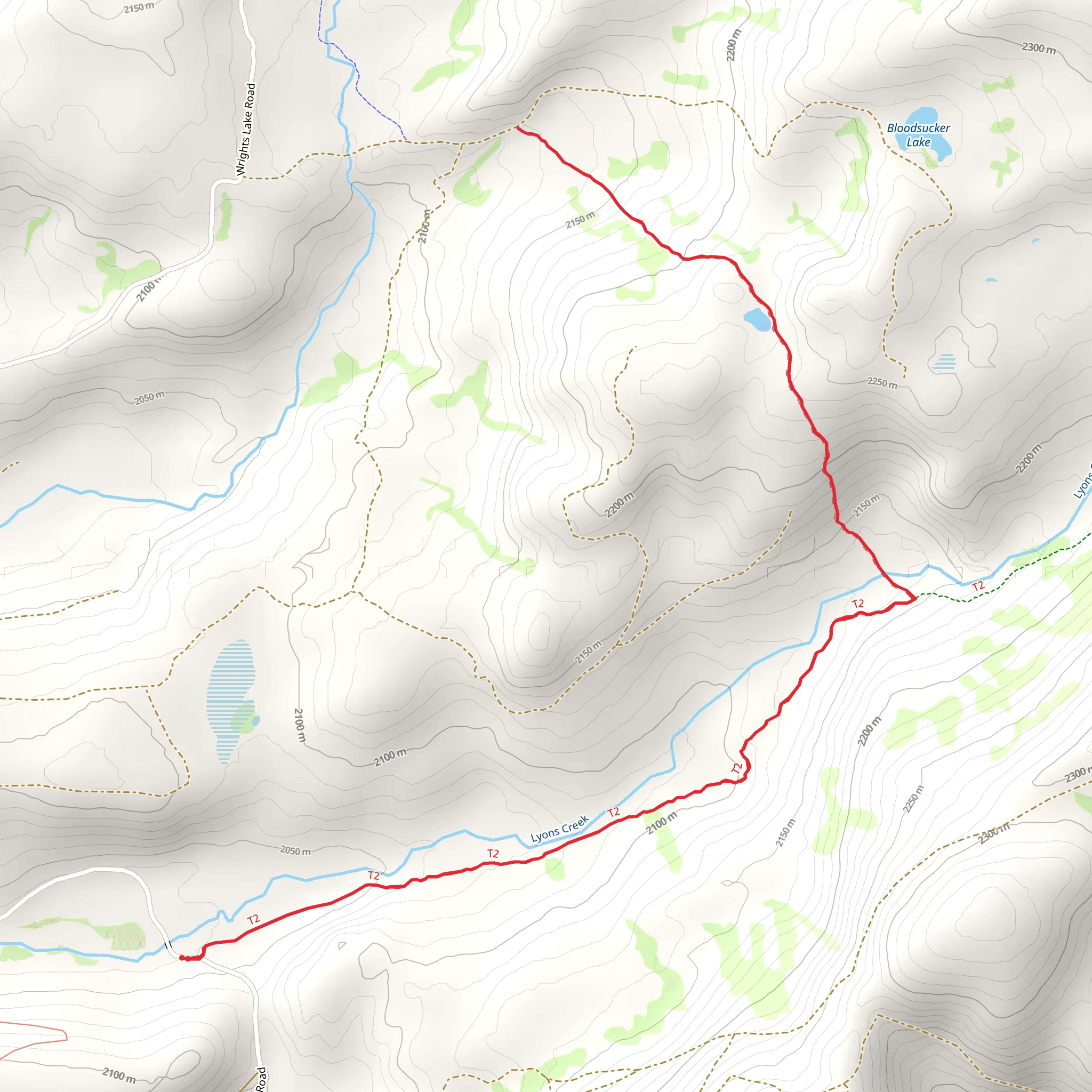 Lyons Creek Trail and Bloodsucker Trail mobile static map