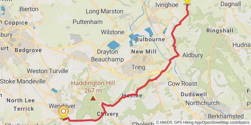 Icknield Way Trail stage 2 Map