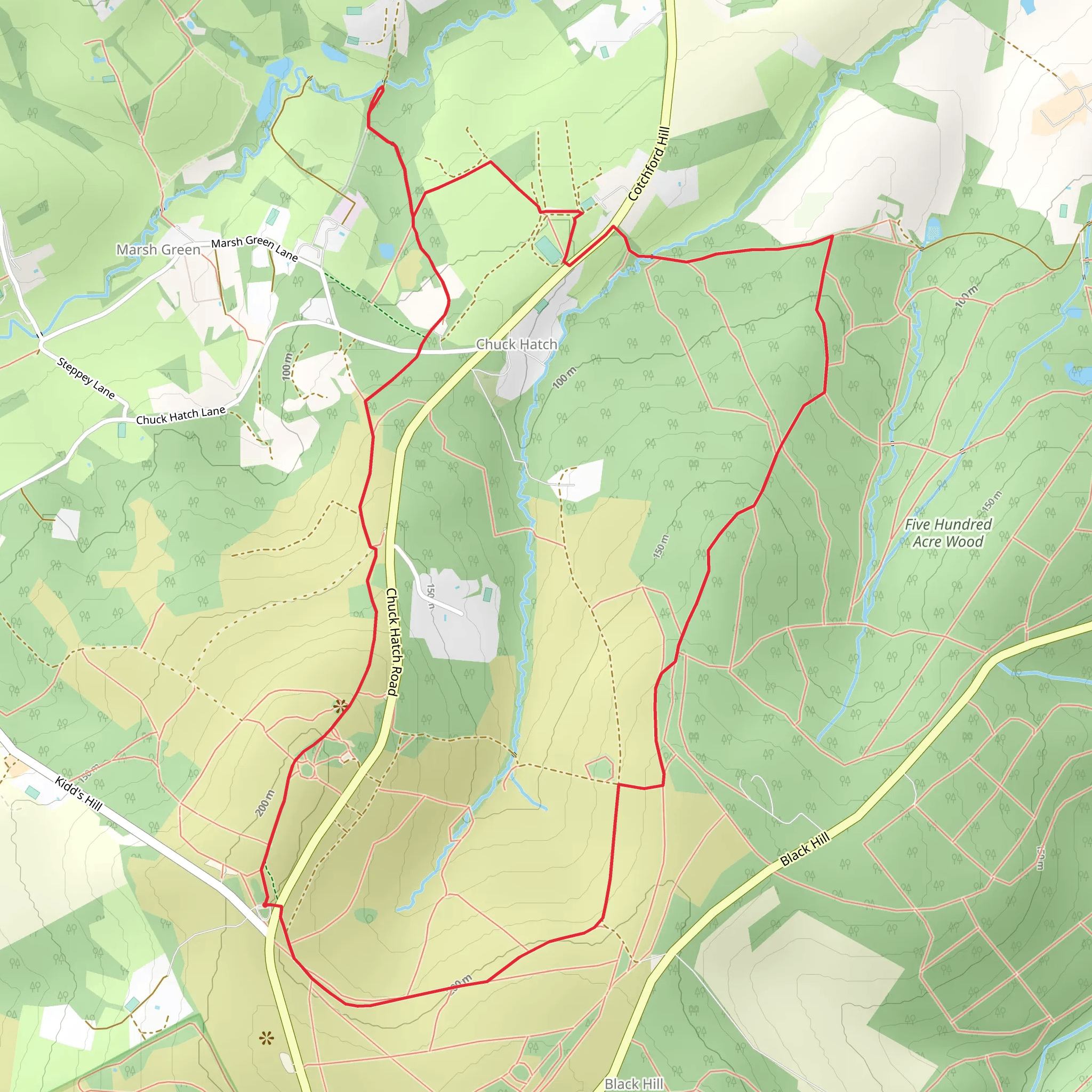 Five Hundred Acre Wood Short Loop mobile static map