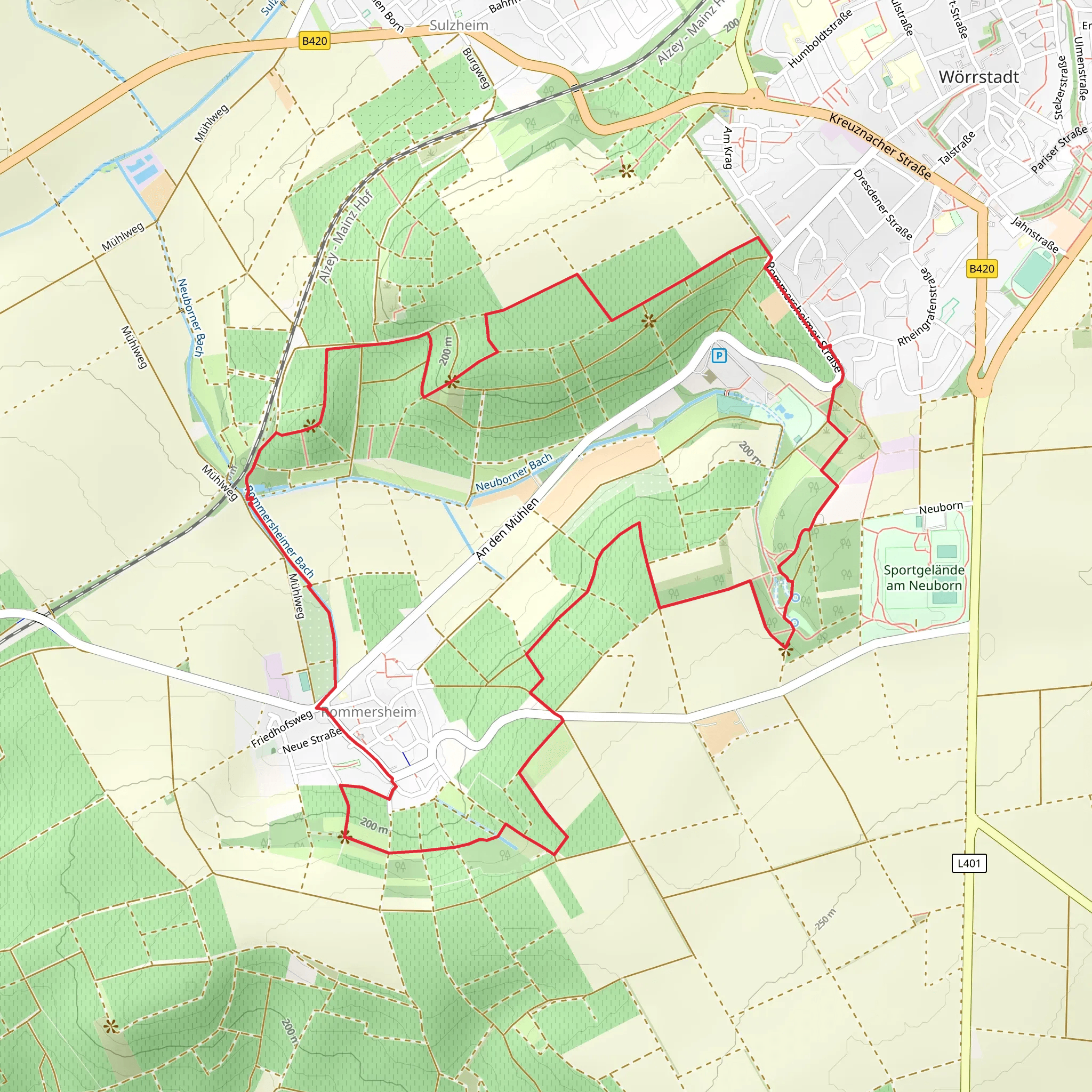 Hiwweltour Neuborn mobile static map