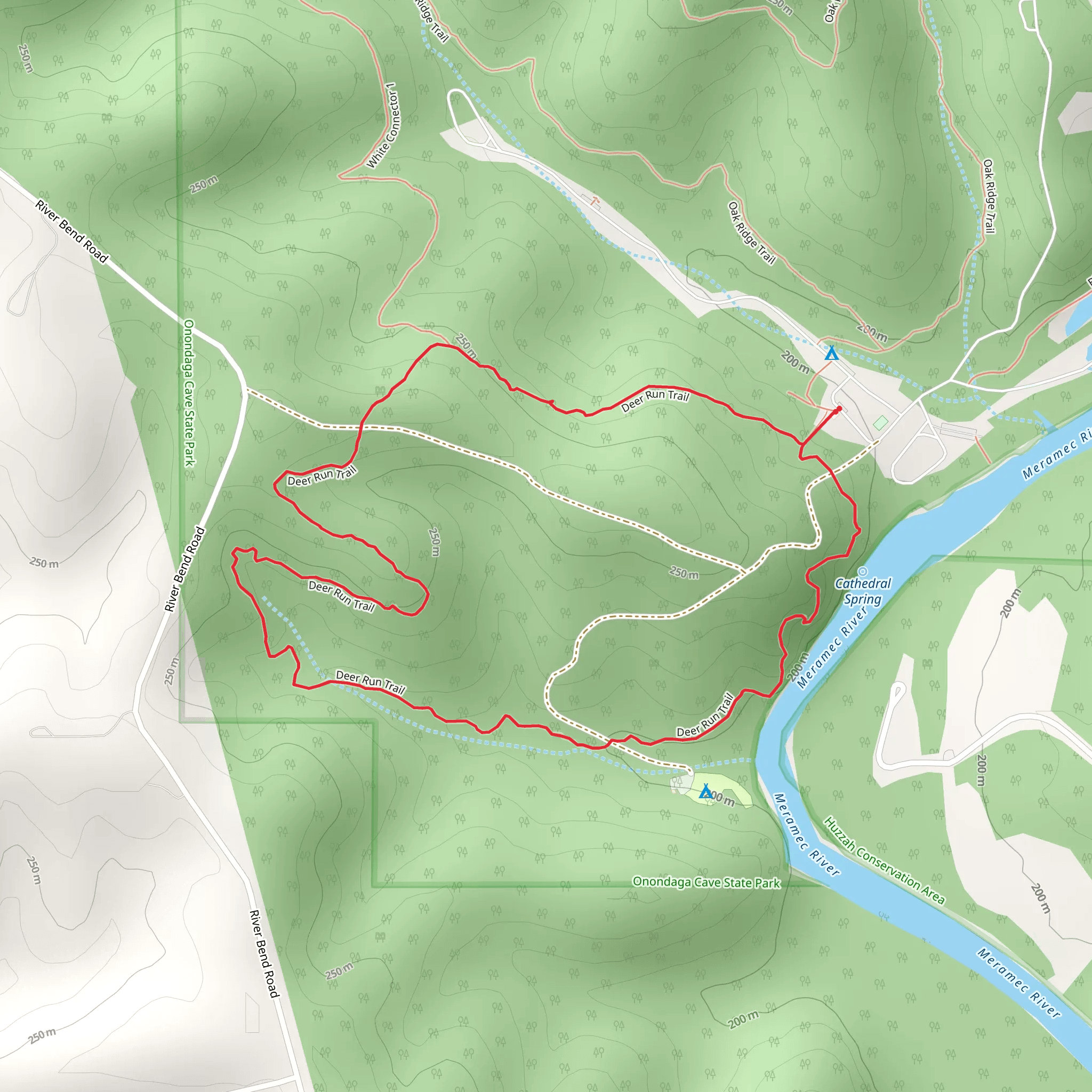 Deer Run Loop Trail mobile static map