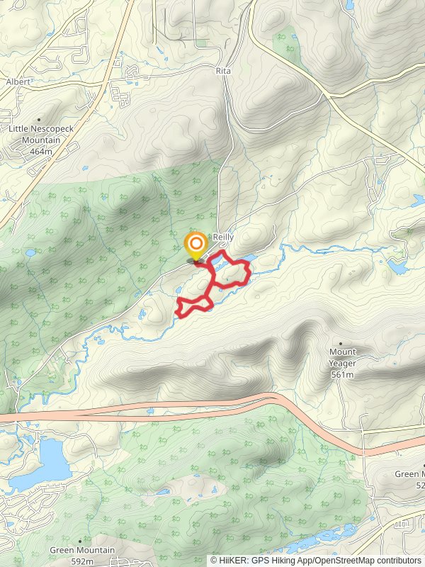 Nescopeck Creek and Lake Francis Loop from Honey Hole Road mobile static map