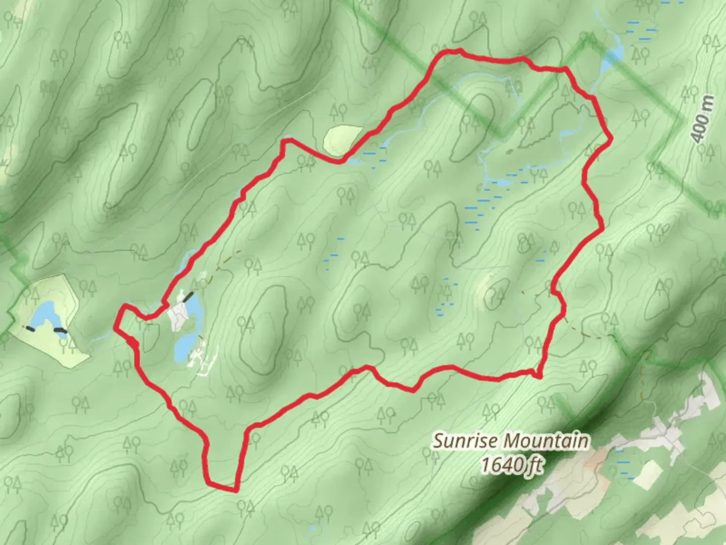An image depicting the trail Blue Mountain Loop Trail and its surrounding area.