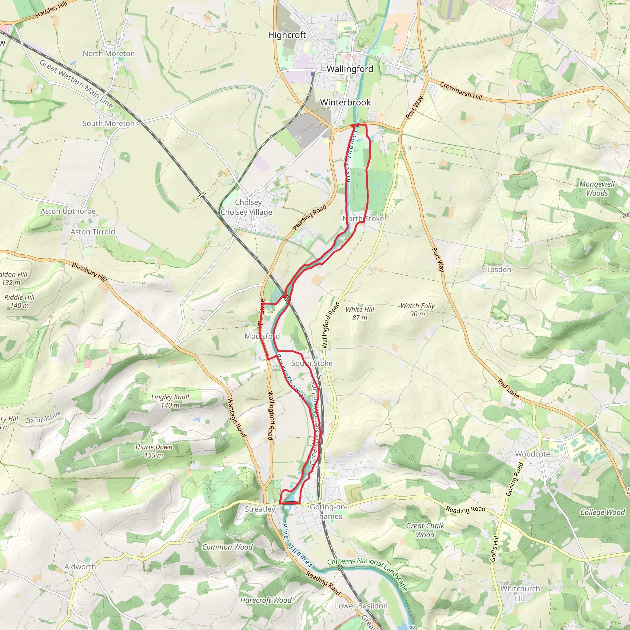 Goring Walk mobile static map