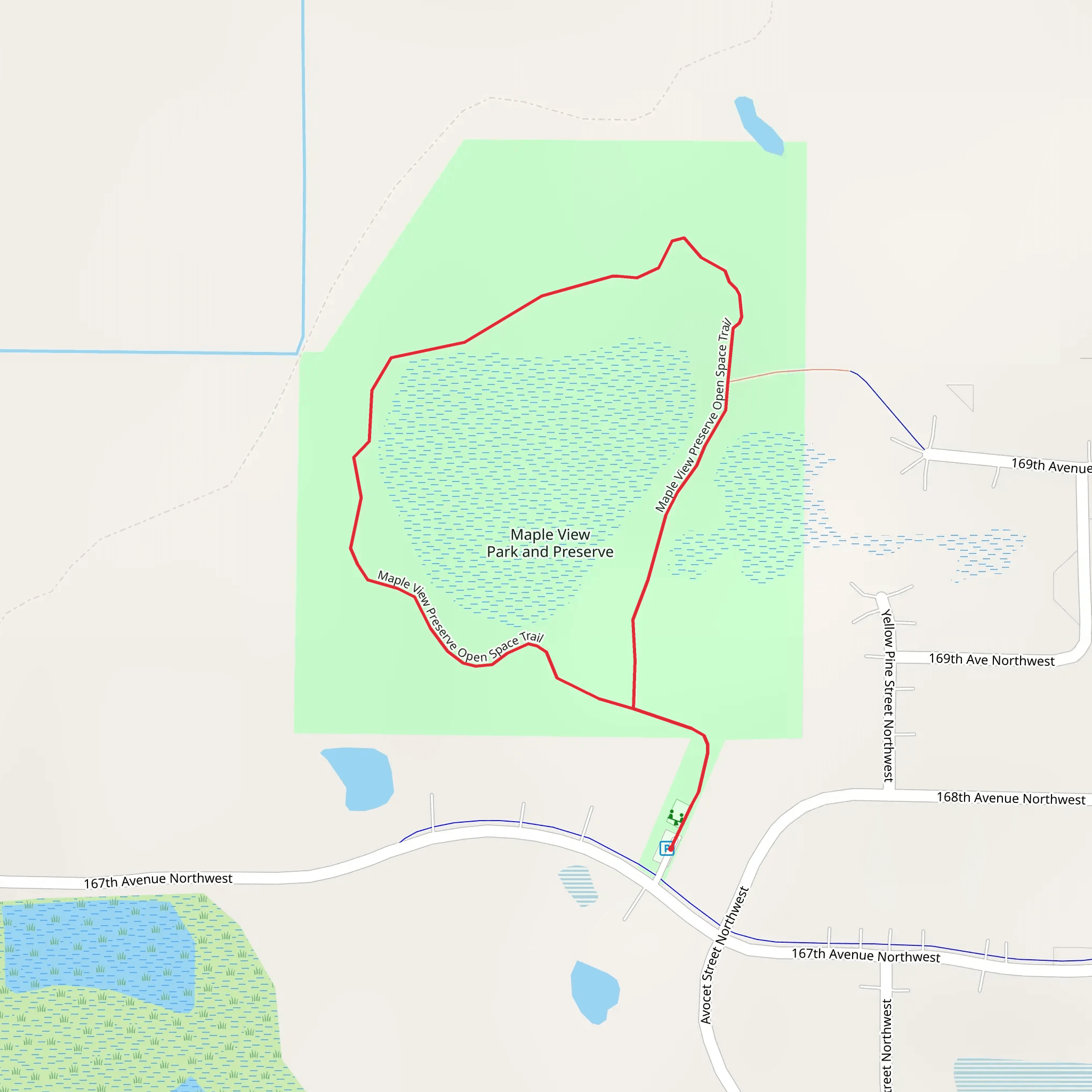 Maple View Preserve Open Space Loop Trail mobile static map