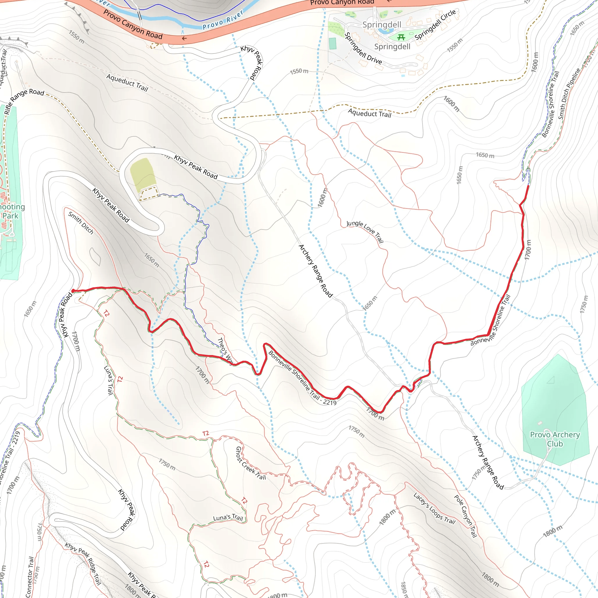 BST Out and Back mobile static map