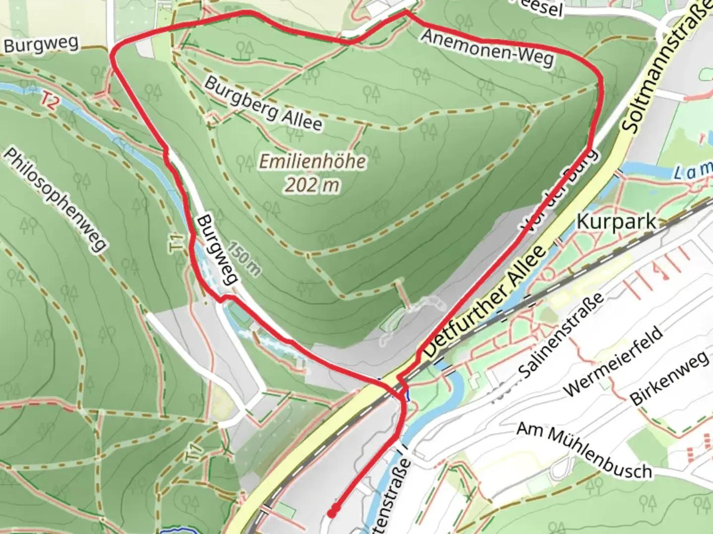 An image depicting the trail Soelter Weg and Fernwanderweg Calenberg Harz Loop and its surrounding area.