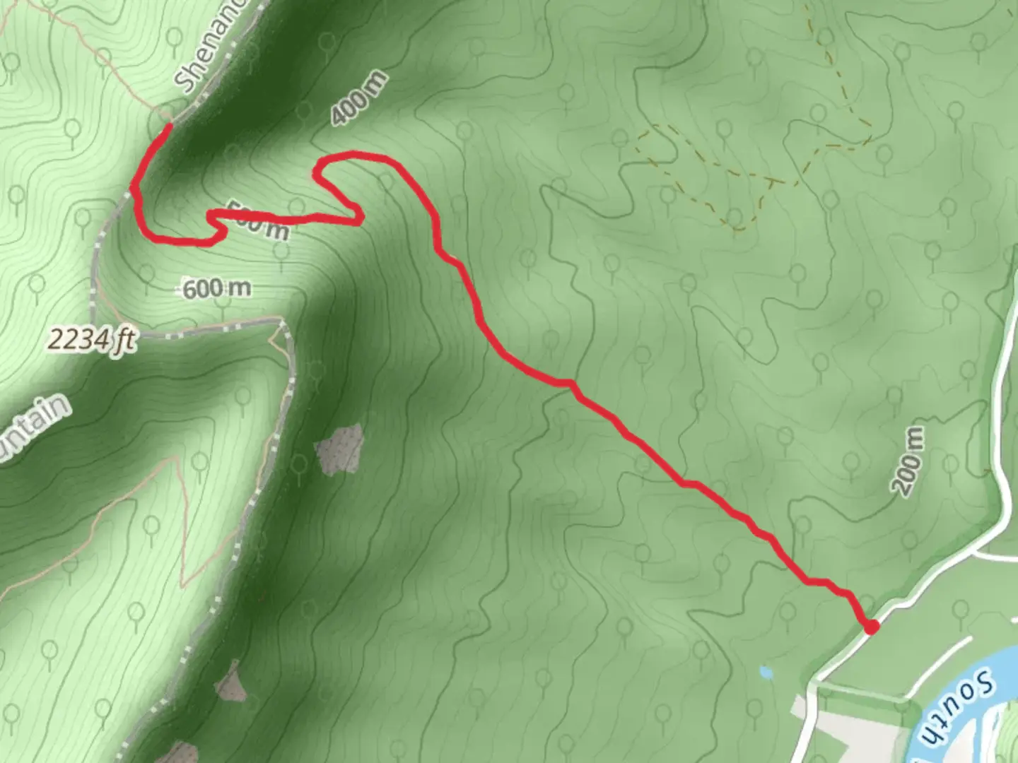 An image depicting the trail Sherman Gap Trail Out and Back and its surrounding area.