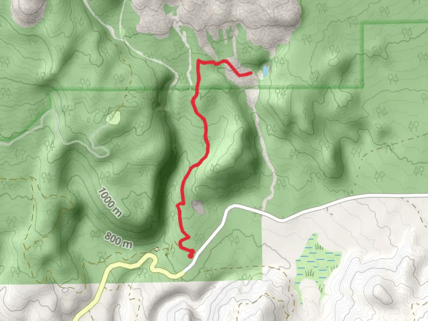 An image depicting the trail Pika Trail and its surrounding area.