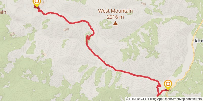 Chicken Creek Trail stage 2 Map