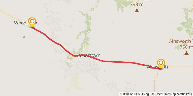 Cowboy Trail stage 11 Map