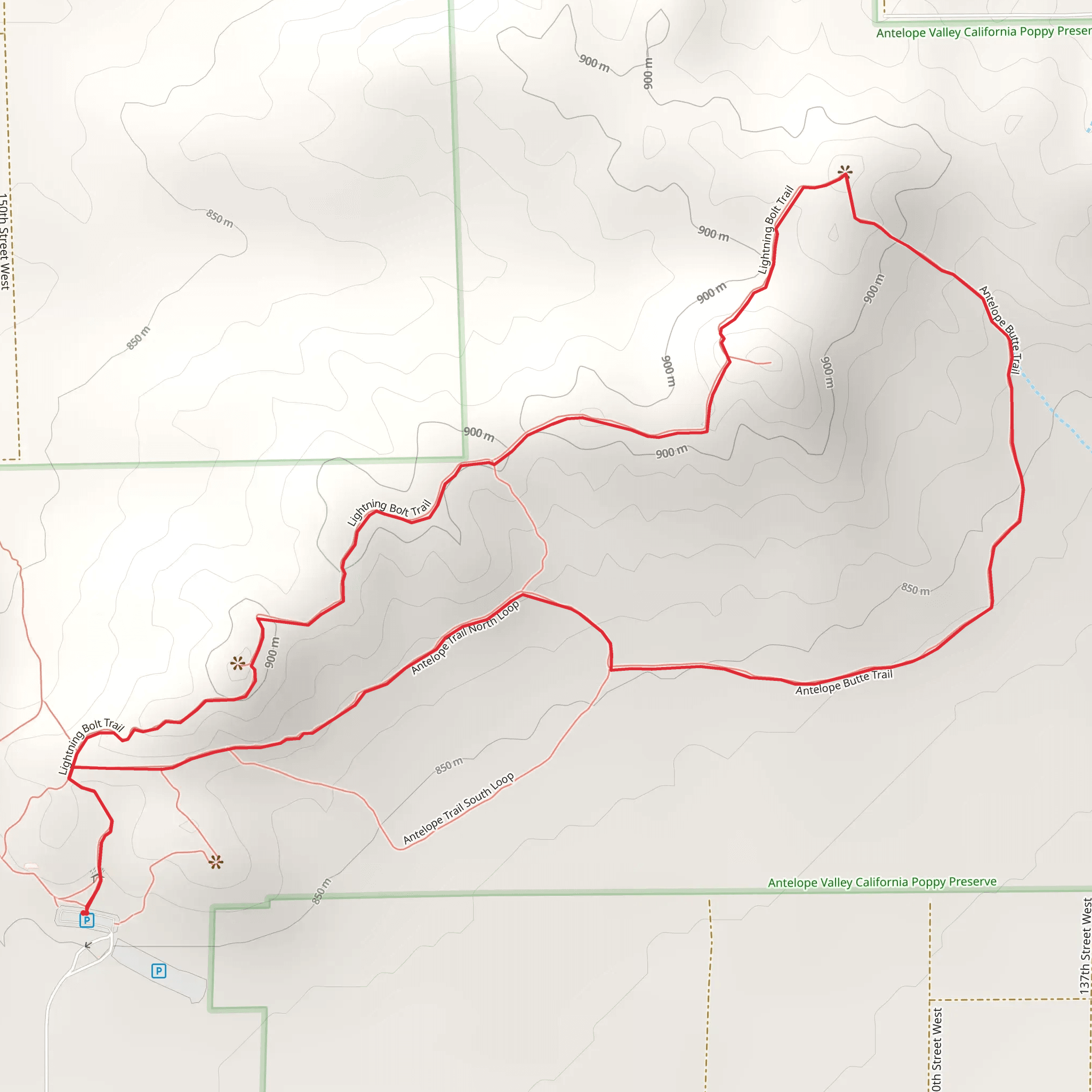 Antelope Loop Trail - East Side mobile static map