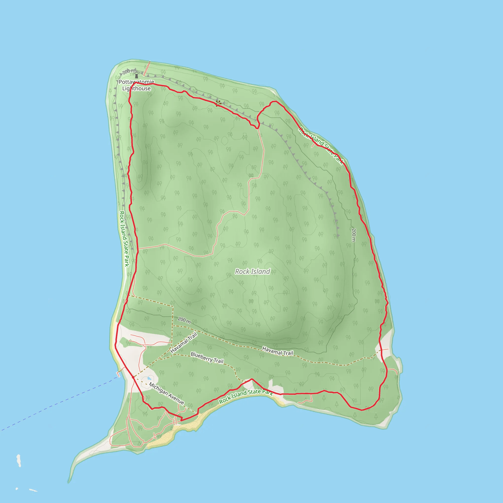 Thordarson Loop Trail mobile static map