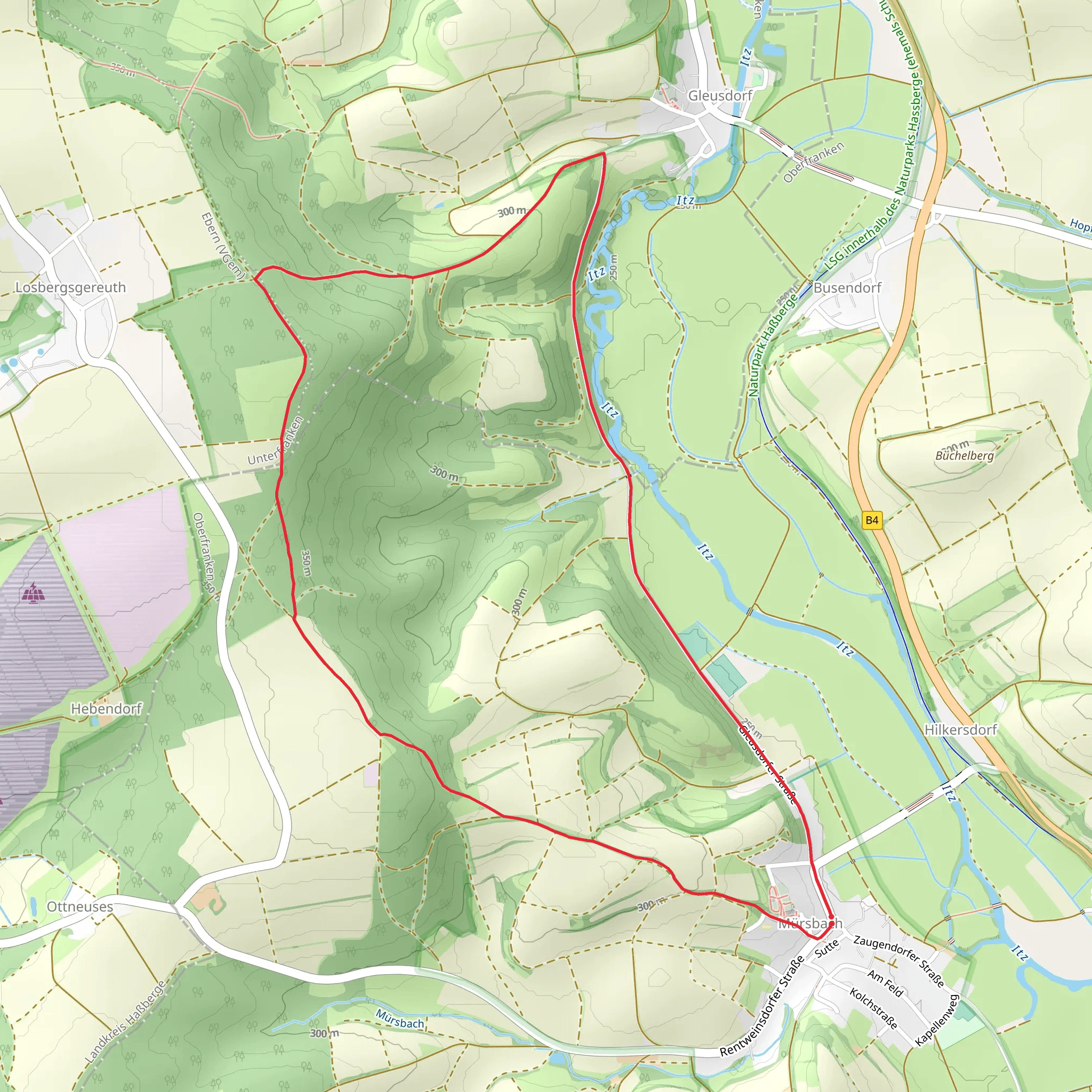 Fasan Wanderweg Muersbach mobile static map