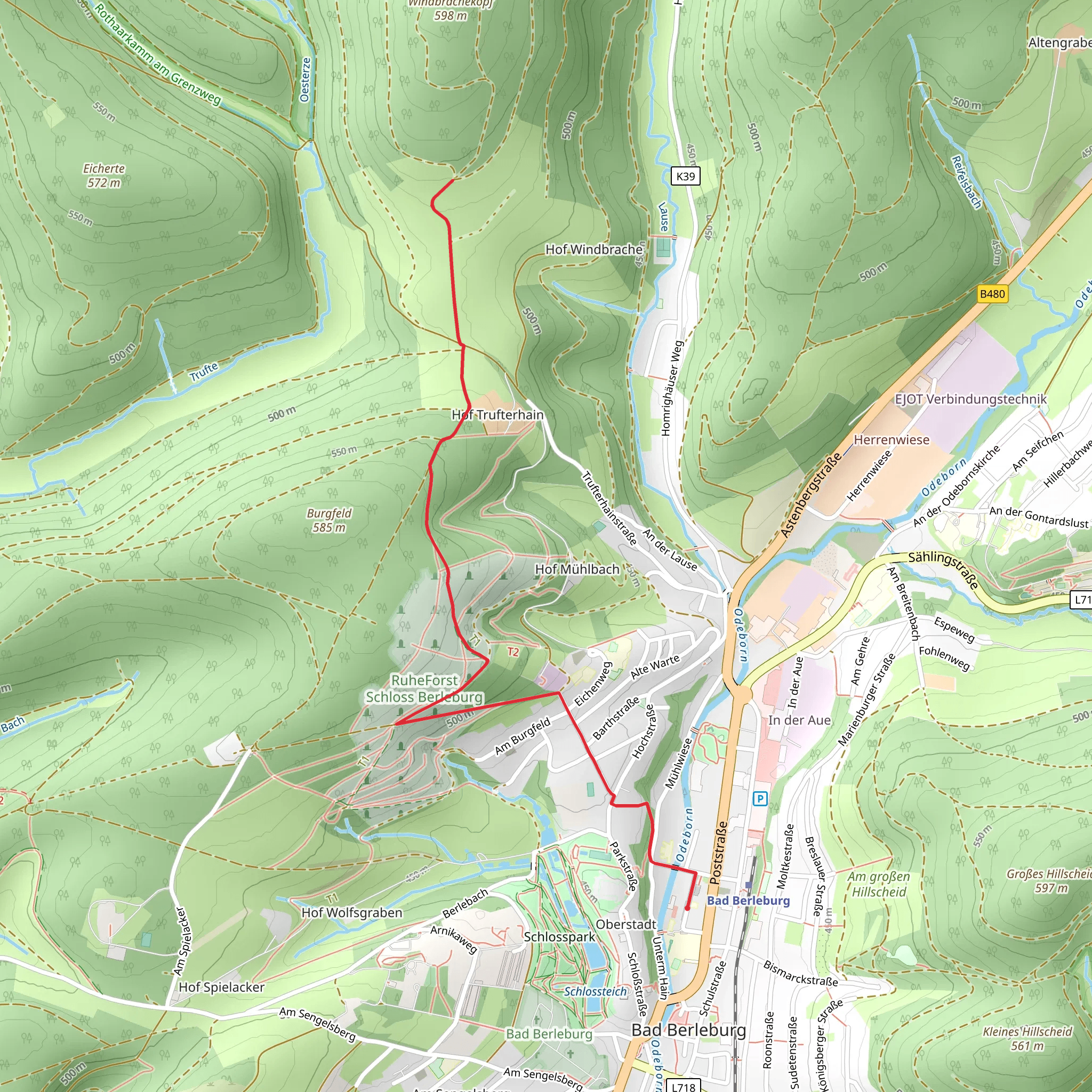 Marchenspur and Heinz Suter Weg mobile static map