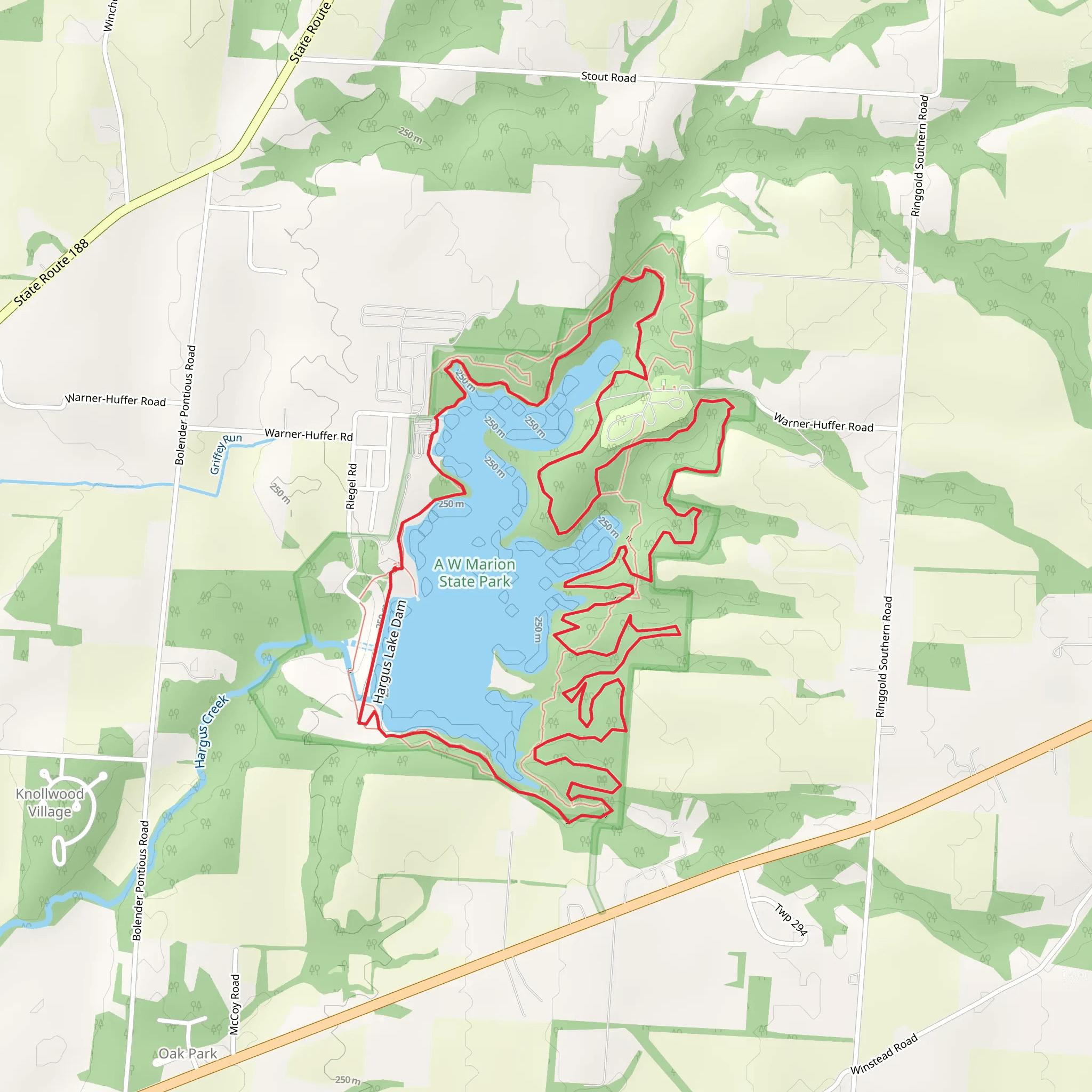Hargus Lake Loop mobile static map