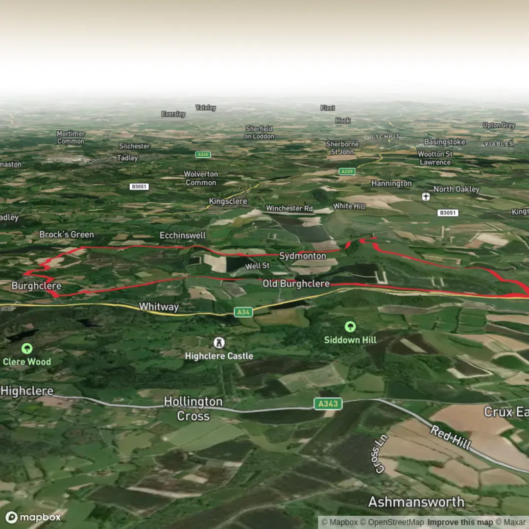 An image depicting the trail Watership standard loop and its surrounding area.