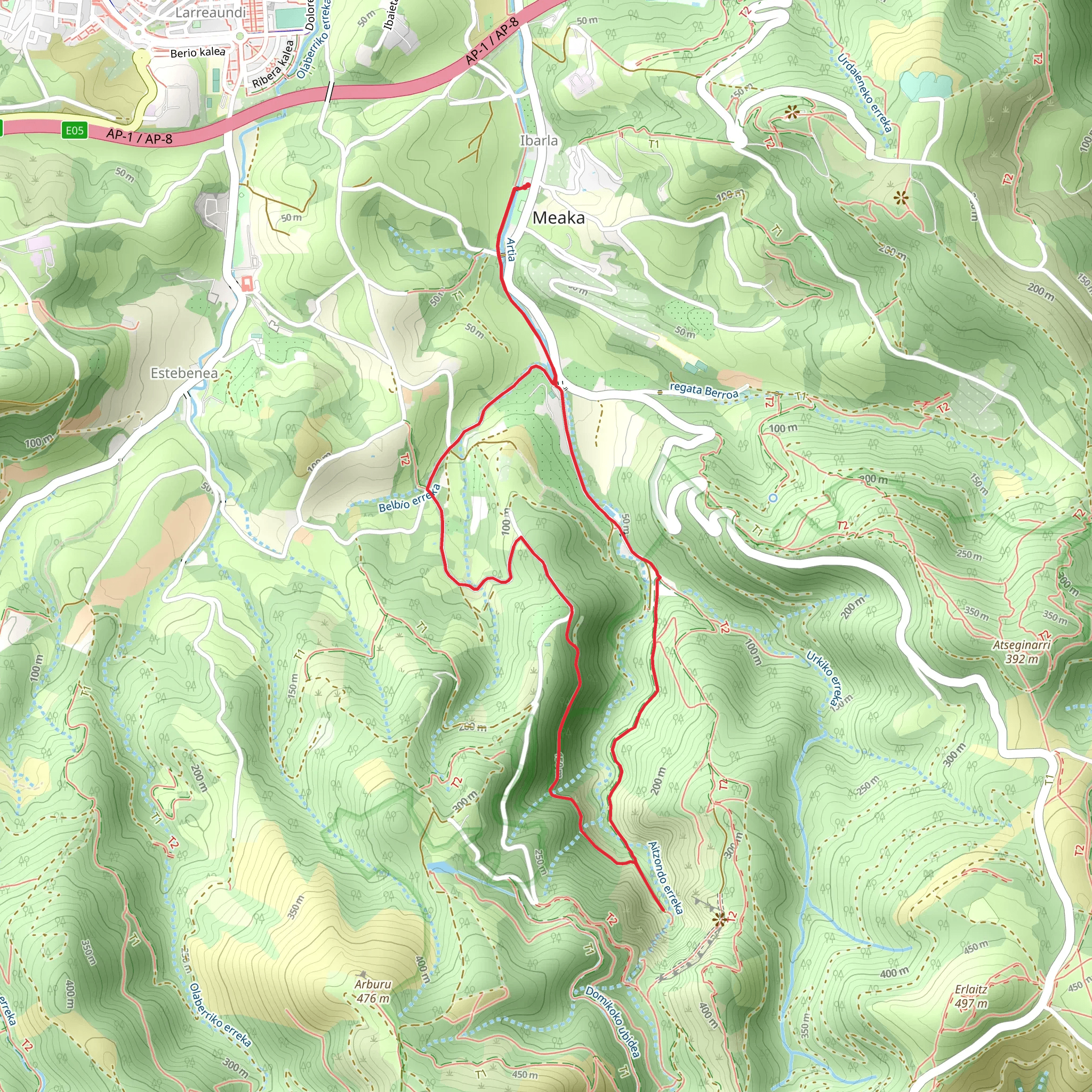 Aitzondo Waterfall SL GI 1006 mobile static map