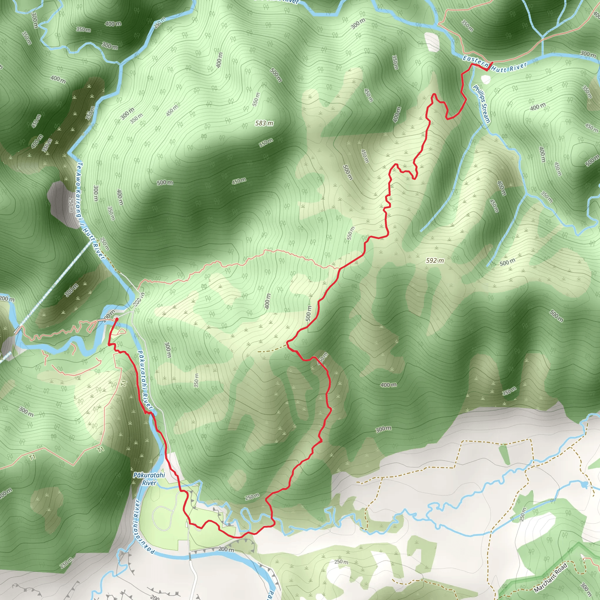 Norbett Creek to Eastern Hutt River Establishment mobile static map