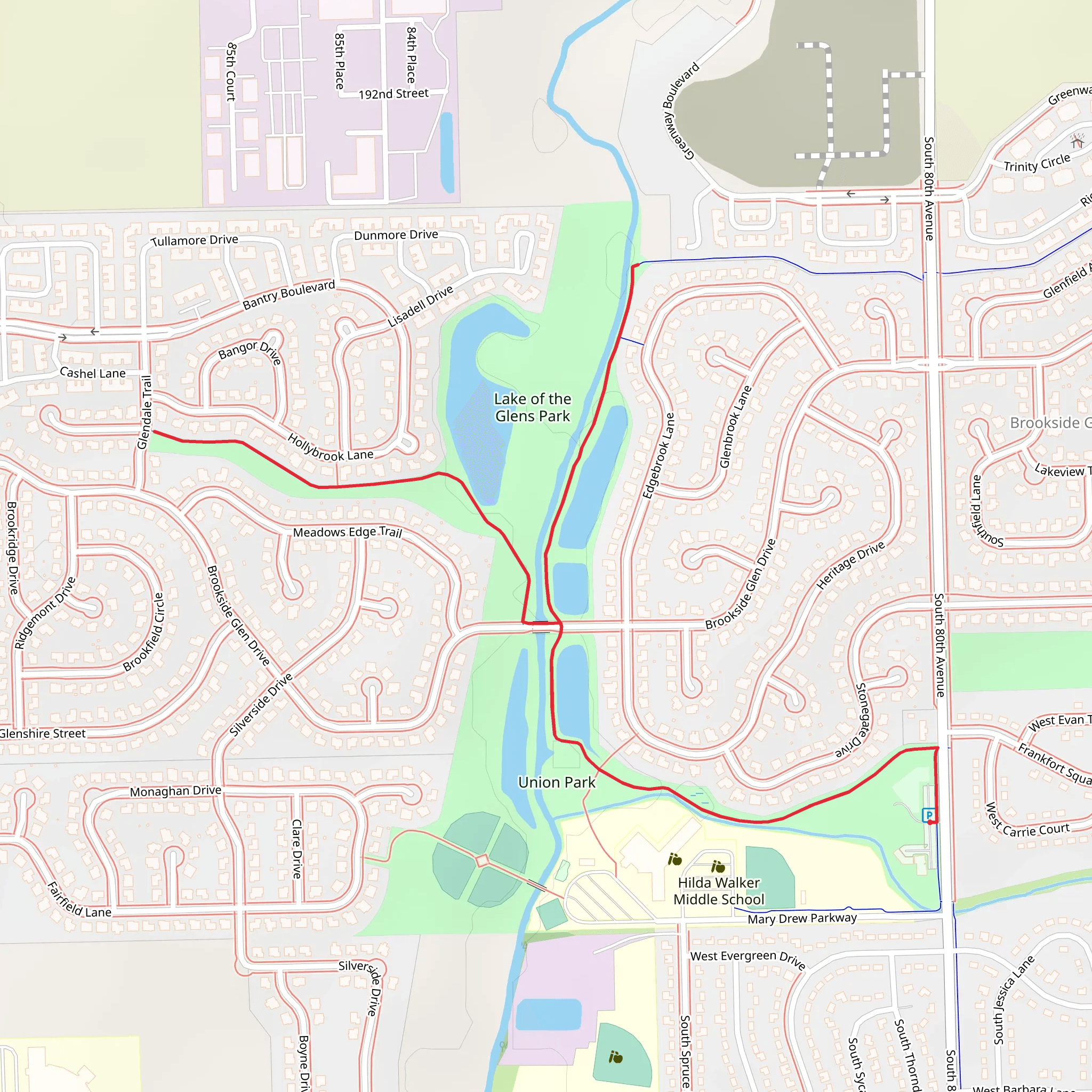 Union Park Walk mobile static map