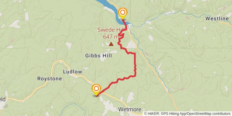 North Country Trail - Pennsylvania stage 22 Map