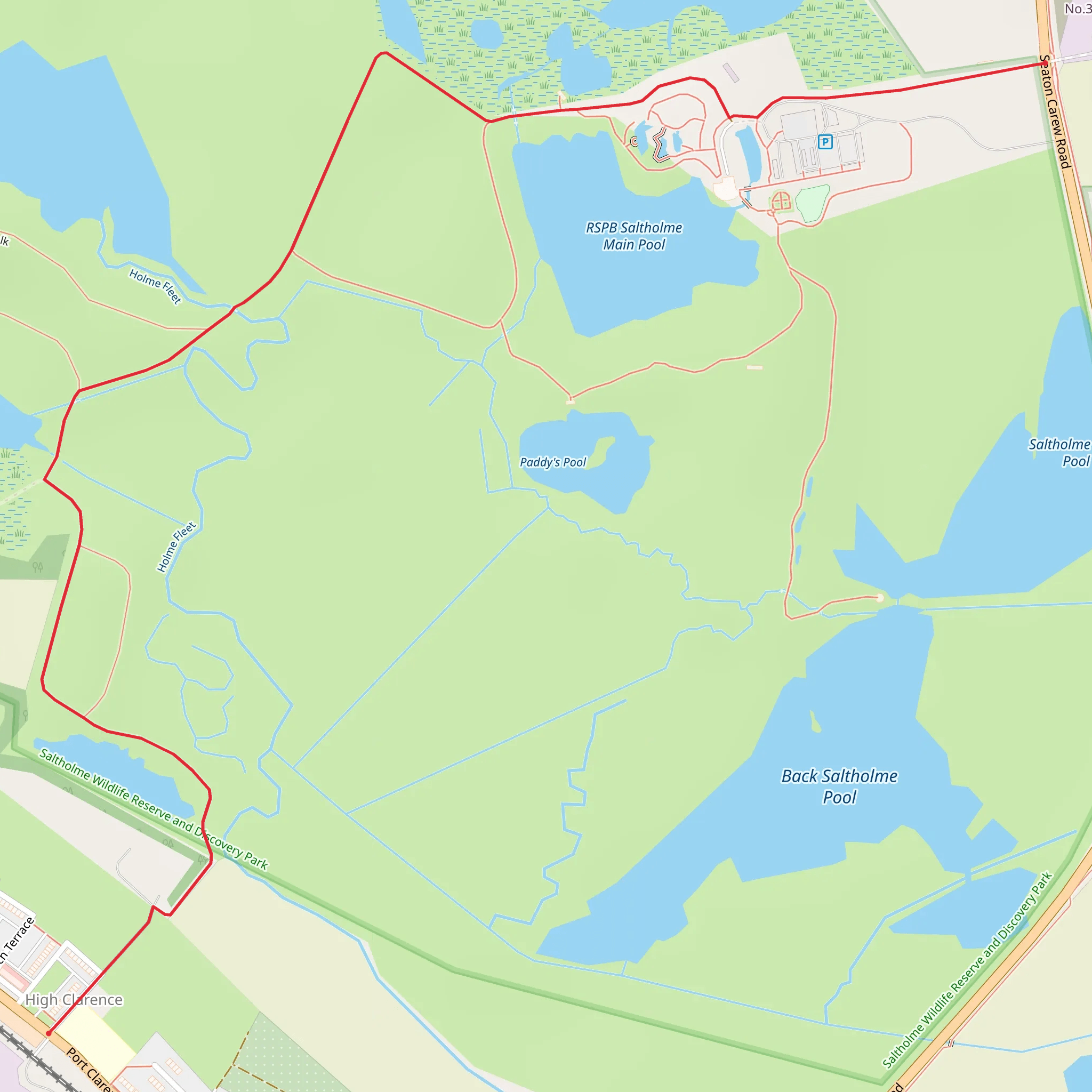 Saltholme and RSPB Saltholme Main Pool Walk mobile static map