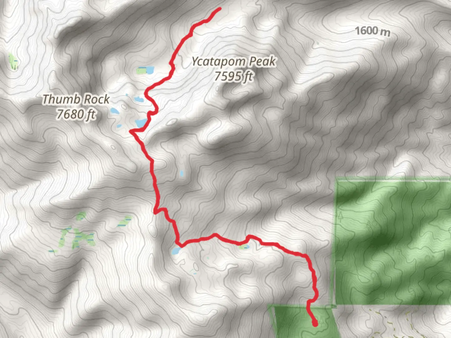 An image depicting the trail Shimmy Lake and Lilypad Lake via Deer Flat Trail and its surrounding area.