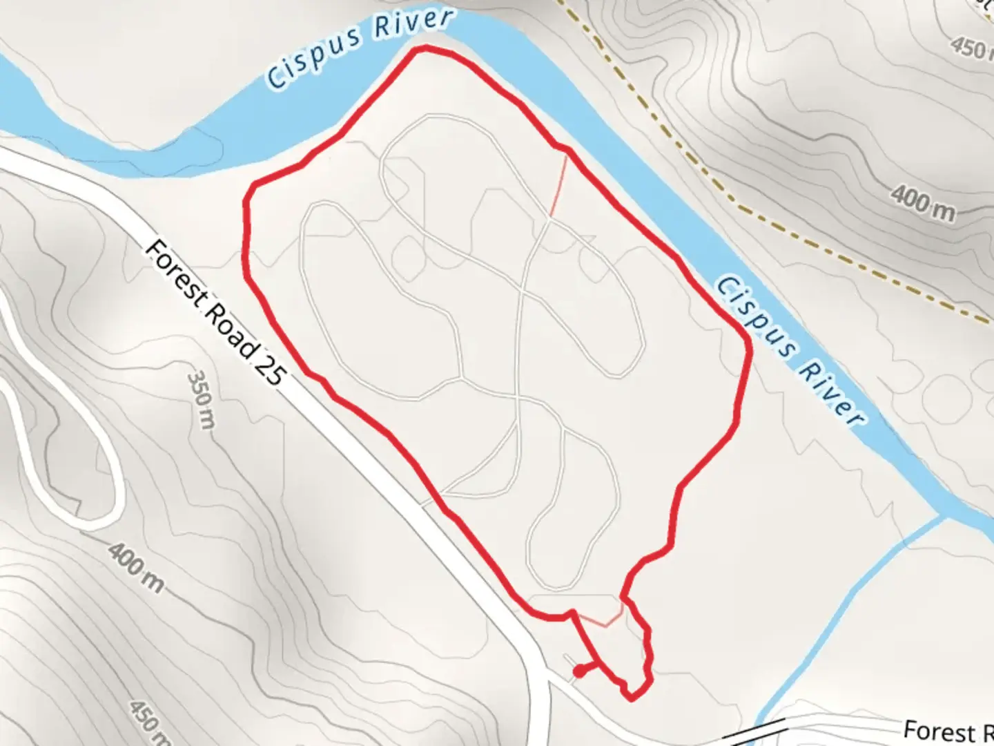An image depicting the trail Iron Creek Campground Loop and its surrounding area.