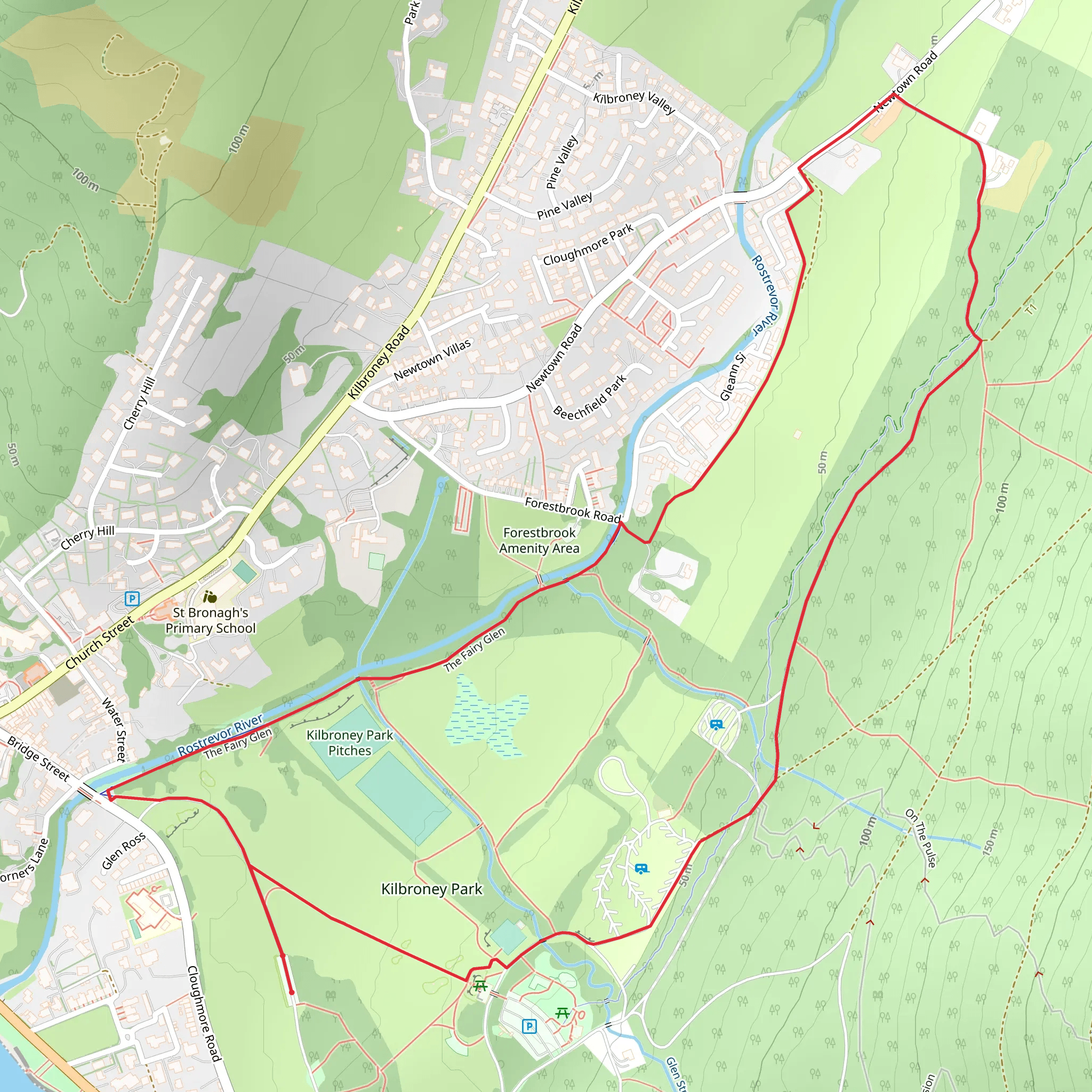 Fairy Glen Circular Walk mobile static map