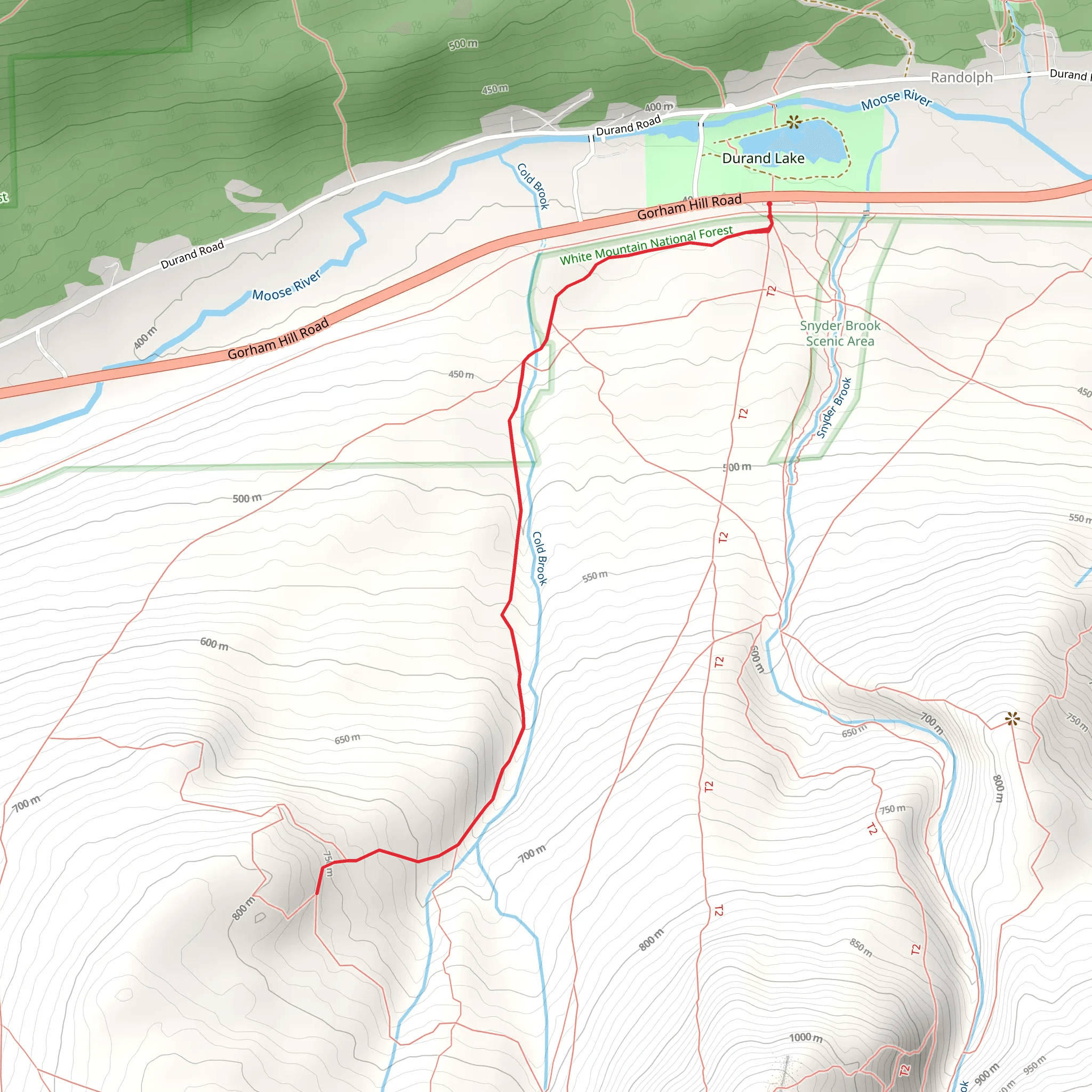 Monoway Trail via Amphibrach Trail mobile static map