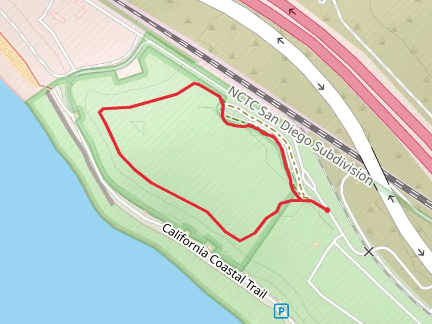 An image depicting the trail Old Pacific Highway Loop and its surrounding area.