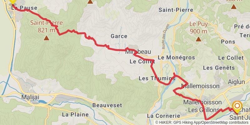 Route Napoléon stage 8 Map