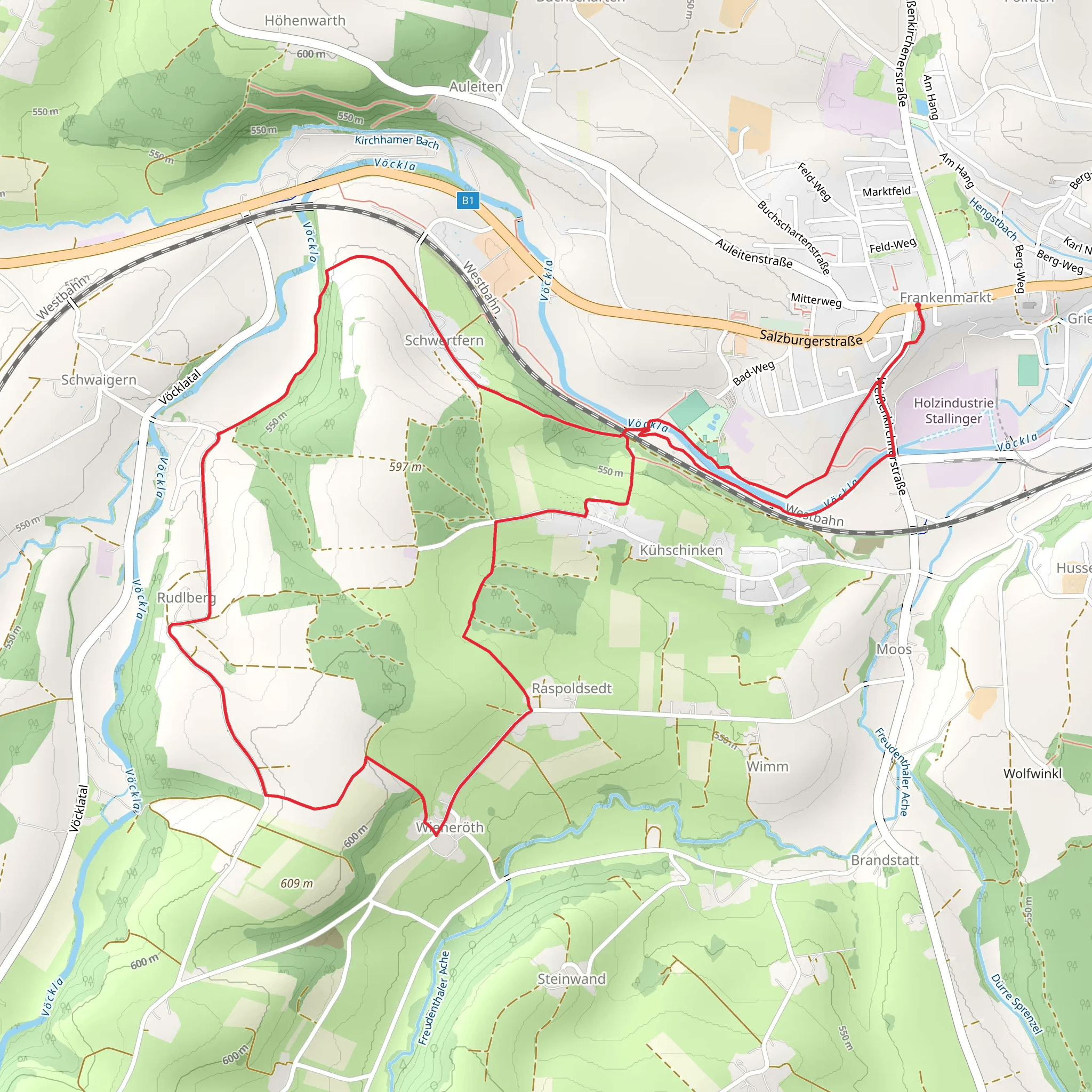 Frankenmarkt Loop - To the High Cross mobile static map